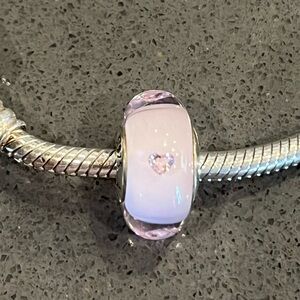 Authentic Pandora Pink Hearts Murano Glass Charm